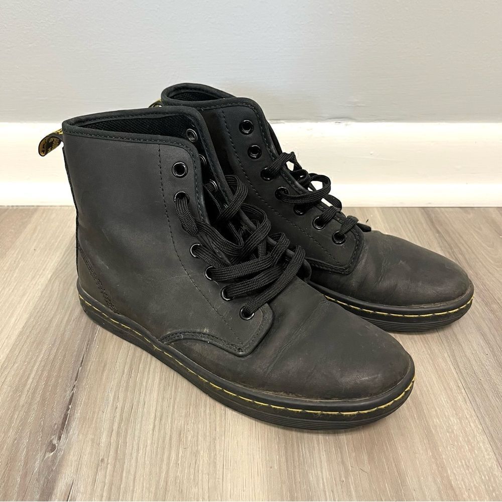 Dr. Martens Boots Women's 6 Black Leather Shoreditch‎ Lace Up